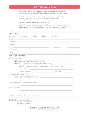 KCA Donation Form