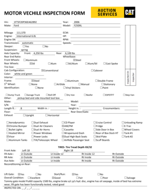 Motor Vehicle Inspection Form