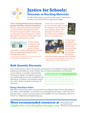Teaching Materials Bulk Order Form