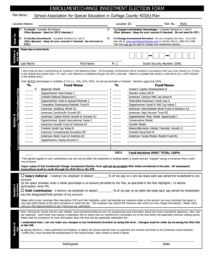 Enrollment/Change Investment Election Form