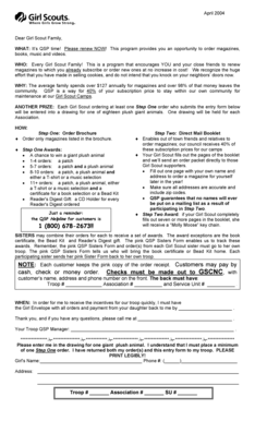 Girl Scout QSP Magazine Order Form