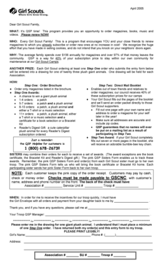 Girl Scout QSP Magazine Order Form