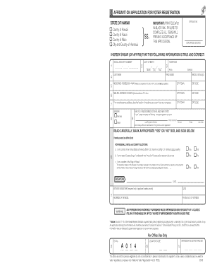 Hawaii Voter Registration Form