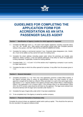 IATA Passenger Sales Agent Accreditation Application