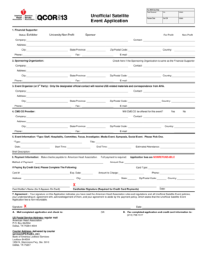 American Heart Association Unofficial Satellite Event Application