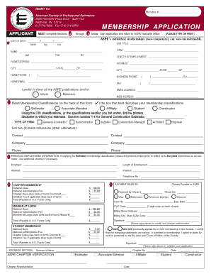 ASPE Membership Application Form