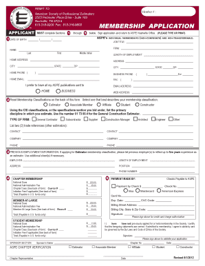 ASPE Membership Application Form