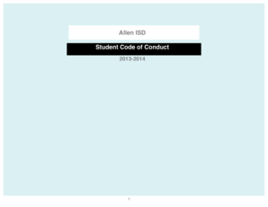 Allen ISD Student Code of Conduct Acknowledgment Form