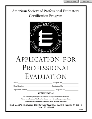 Professional Evaluation Application