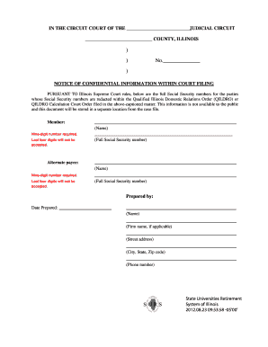 Illinois Notice of Confidential Information