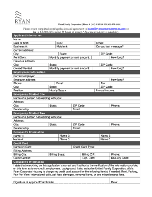 Rental Application and Agreement