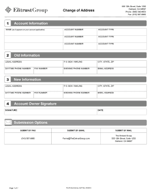 Change of Address Form