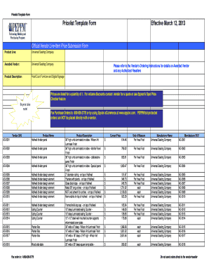 Vendor Line-Item Price Submission Form