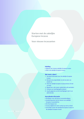 Zakelijke Europese incasso machtigingsformulier