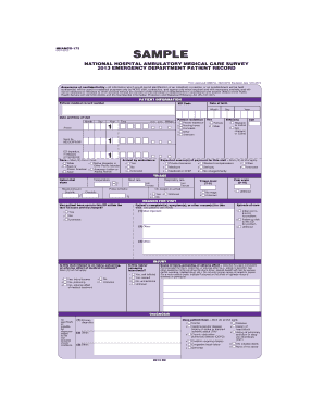National Hospital Ambulatory Medical Care Survey Form