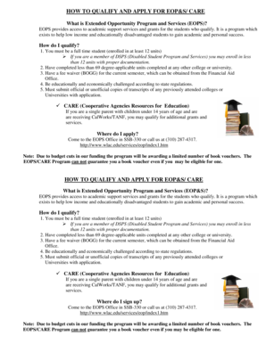 EOPS/CARE Application Form