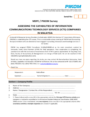 Malaysian ICTS Survey Form