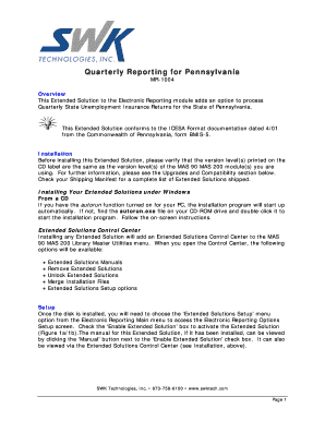 Pennsylvania Quarterly Unemployment Insurance Form