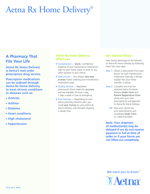 Aetna Rx Home Delivery Order Form