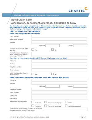 Lifeline Plus Group Travel Claim Form
