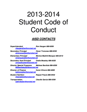 Student Code of Conduct
