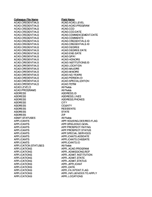 Academic Credentials Form