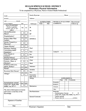 Elementary Physical Information Form