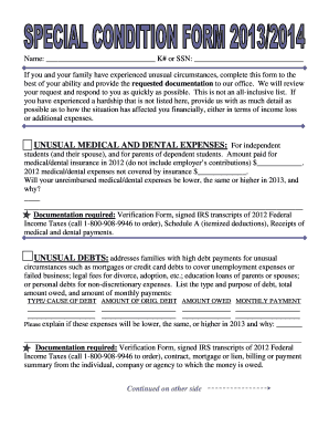 Financial Hardship Form