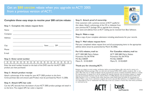 ACT! 2005 Rebate Form