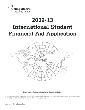 International Student Financial Aid Application