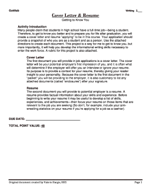 Cover Letter & Resume - Loudoun County Public Schools - lcps