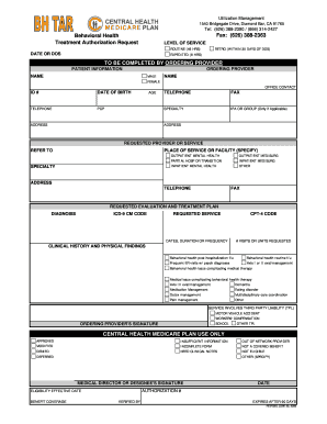 Treatment Authorization Request Form