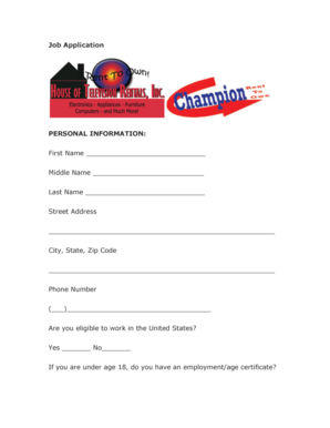 Job Application Form