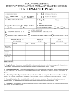 Nonappropriated Fund Performance Plan