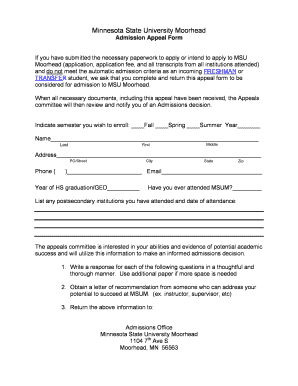 Appeal Form - Minnesota State University Moorhead - web mnstate