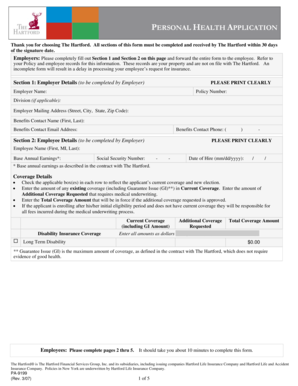 The Hartford Personal Health Application