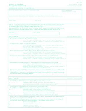 Estonia Tax and Social Declaration Form TSD