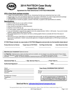 2014 Case Study Insertion Order - American Payroll Association - info americanpayroll