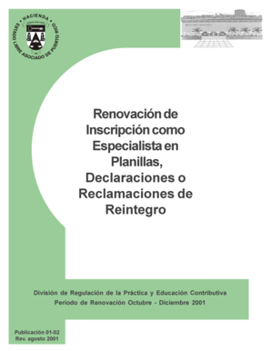 Puerto Rico Tax Specialist Renewal Form