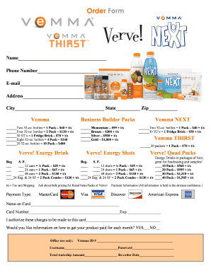 Vemma Order Form