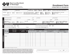 Blue Cross & Blue Shield of Mississippi Enrollment Form