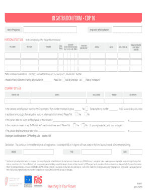 CDP 10 Training Registration Form
