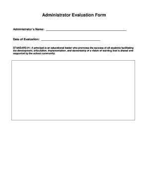 Administrator Evaluation Form