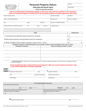 Nebraska Personal Property Return
