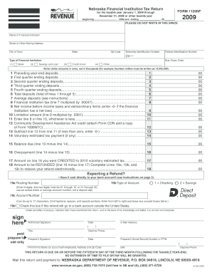 A Nebraska Financial Institution Tax Return, Form 1120NF.