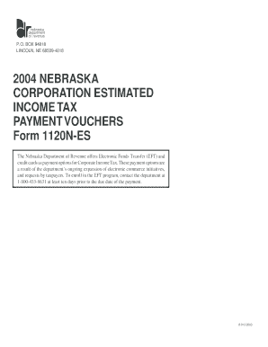 Nebraska Corporation Estimated Income Tax Payment Voucher