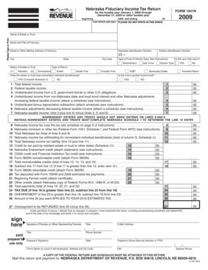 Nebraska Fiduciary Income Tax Return