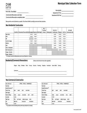 Municipal Data Collection Form
