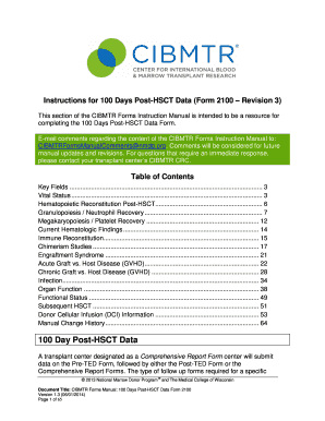 100 Day Follow-up Form 2100_ver1.2 - Center for International ... - cibmtr