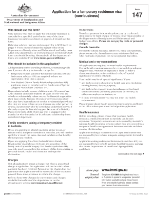 Australia Temporary Residence Visa Application